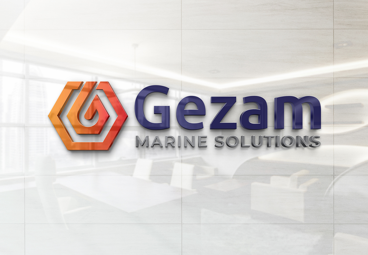 Third logo concept for Gezam Marine Associates.