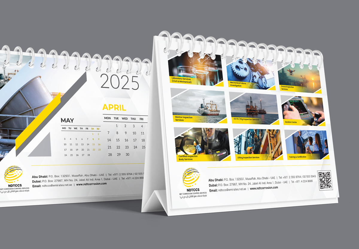 yellow and hash theme calender design